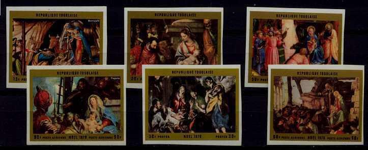 Togo 760-63/C141-42 MNH imperf. Painting/Christmas