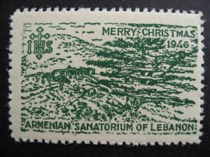 Lebanon Armenian Sanitorium Christmas label 1946 MNH