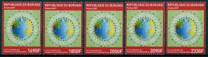 Burundi 2021 MNH Medical Stamps Fight Against Corona Variants 5v Set