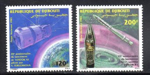 DJIBOUTI C188-189 MNH cv $5.50 Space