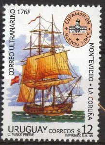Uruguay stamp 1998 - Postal Link Between Montevideo and Corunna Spain 230th year
