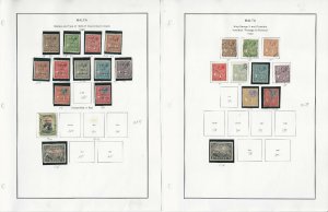 Malta Stamp Collection on 24 Steiner Pages, 1928-1972, JFZ