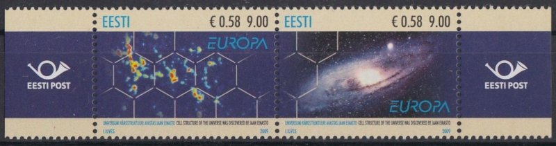 2009 Estonia 637-638Paar Astronomia / Europa CEPT 2,80 €