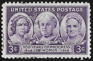 959 3 cents Progress of Women Stamp used EGRADED F-VF 70