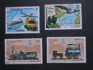 CUBA-VERY OLD CUBA-TRANPORTATION STAMPS USED- VF WE SHIP TO WORLD WIDE.