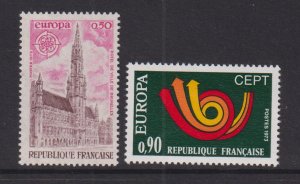 France  #1366-1367  MNH 1973  Europa