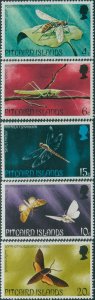 Pitcairn Islands 1975 SG162-166 Insects set MNH 