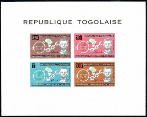 Togo C35a,MNH.Michel Bl.11. Emancipation of American slaves,100,1963.A.Lincoln.