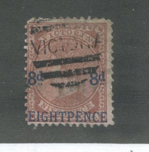 Victoria 1878 8d on 9d used