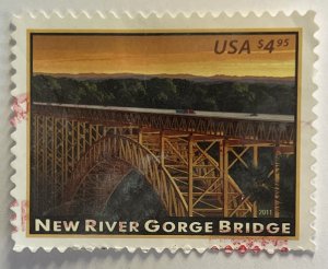 US 2011 $4.95 New River Gorge USED #4511