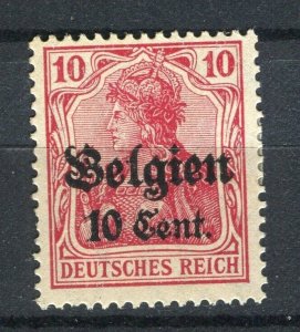 GERMANY; BELGIAN OCC 1914-18 Germania issue Mint hinged 10c. value