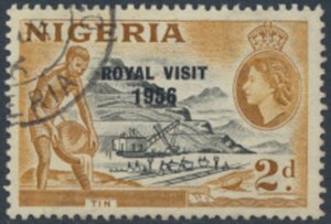 Nigeria  SC#  92    Used  Royal Visit  see details & scans
