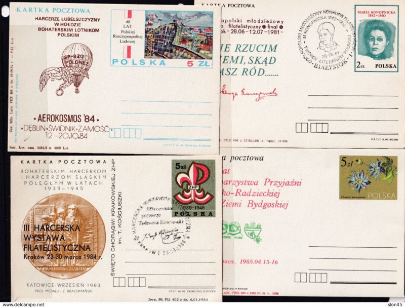 Poland 10 Postal Stationary Cards Special cancel 16119