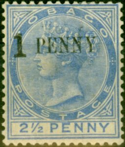 Tobago 1889 1d on 2 1/2d Dull Blue SG29 Good Lightly Mtd Mint