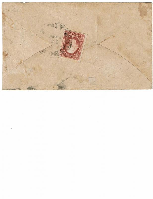 CSA Scott #8 VF-On cover. SCV - $1,500.00