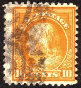 1917, US 10c, Franklin, Used, Sc 510