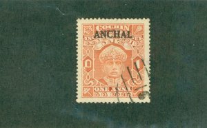 COCHIN -INDIA FEUDATORY STATE 54 USED CV $2.50  BIN $1.20