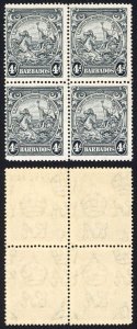 Barbados SG253ab 4d Perf 14 Curled line at top U/M Cat 207.50 pounds