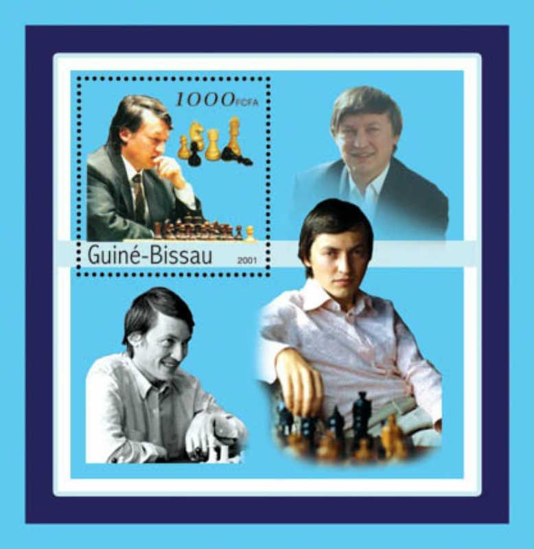 Guinea-Bissau 2001 Chess Champion Anatoly Karpov Souvenir Sheet GB1504