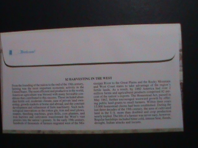 ​UNITED STATES-1998 SC#3209i-FDC-HARVESTING IN THE WEST-MINT-VF KEY STAMP