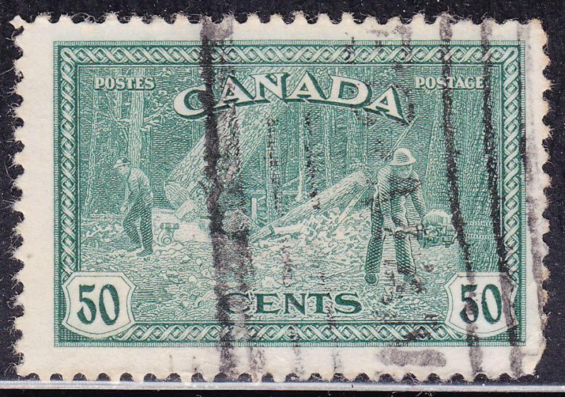 Canada 272 King George VI Peace Issue, Logging 1946