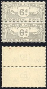 Western Australia 6d Grey Hospital Fund BF7 MINT PAIR