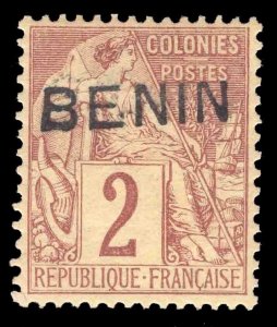 MOMEN: FRENCH COLONIES BENIN SC #2 MINT OG H LOT #65871