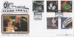 Great Britain 1996 FDC Sc 1658-1662 Cinema 100 Years Benham Silk