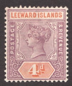 1890 Leeward Islands - Sc #4 - 4p Queen Victoria MH stamp Cv$12
