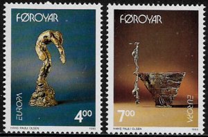 Faroe Is #252-3 MNH Set - Europa - Art