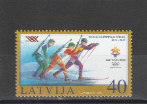Latvia  Scott#  546  MNH  (2002 Winter Olympics)