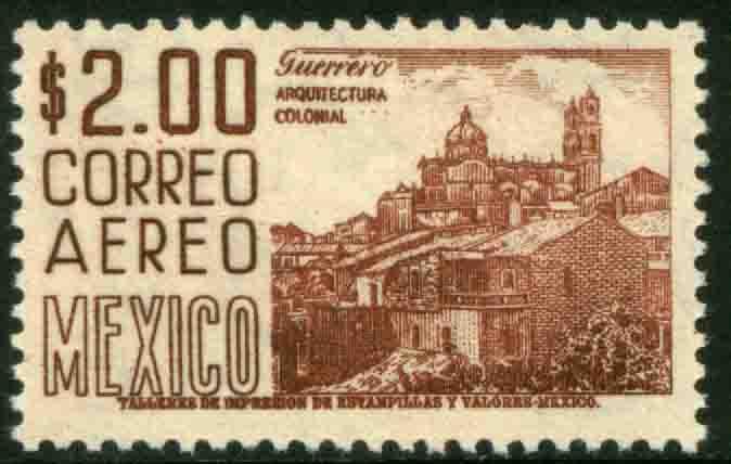 MEXICO C220H, $2Pesos 1950 Definitive 2nd Printing wmk 300 PERF 11, MINT, NH VF