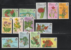 Gambia 354-368 Set MNH Flowers