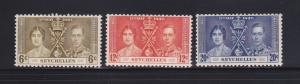 Seychelles 122-124 Set MNH King George VI Coronation