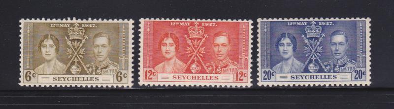 Seychelles 122-124 Set MNH King George VI Coronation