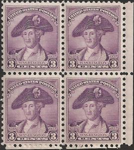 # 708 Mint Never Hinged Deep Violet Washington Bicentennial