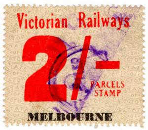 (I.B) Australia - Victoria Railways : Parcels Stamp 2/- (Melbourne)