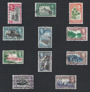 CEYLON   1938  Part set as shown