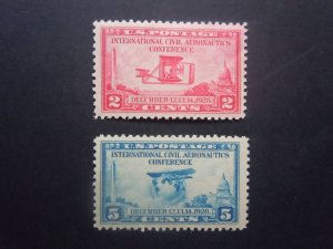 #649 650 2c & 5c Aeronautics Conference Issues MNH OG VF #3 Inc New Mounts