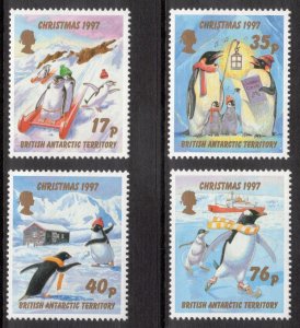 BRITISH ANTARCTIC 1997 Christmas; Scott 249-52, SG 276-79; MNH