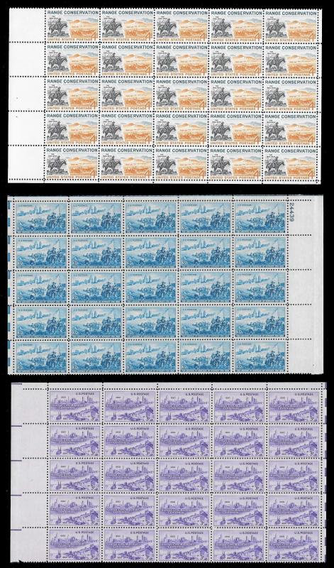 UNITED STATES (58) Large Blocks/Plate Blocks ALL Mint Never Hinged FV=$58+