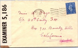 Ireland 1944 - Censor Cover - Flag Cancel - Belfast - J1749