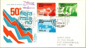 Italy 1972 FDC - 50th Milan Fair / Airmail - Milan - J8663