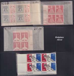 BOBPLATES C25//87  34 Better Durland Plate Blocks Stuck to Glassine DCV=$314