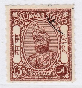 1936 INDIAN STATES BIJAWAR Maharaja Sarwant Singh 3d Used Stamp A29P28F40307-