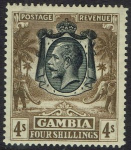 GAMBIA 1922 KGV ELEPHANTS 4/- 