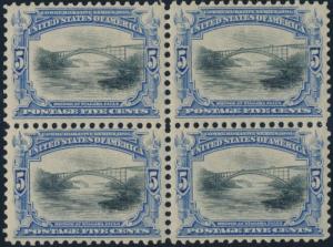 #297 VF OG NH BLOCK OF 4 CV $760.00 HV1722