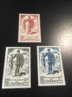 French Polynesia sc 163-165 MH, Mng