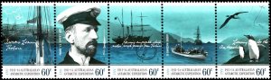 Australian Antarctic Territory #L159, Cplt Set, Strip of 5, 2011, Birds, NH