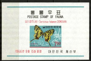 Korea 1966 Butterflies Mi. Bl. 235 S/S MNH